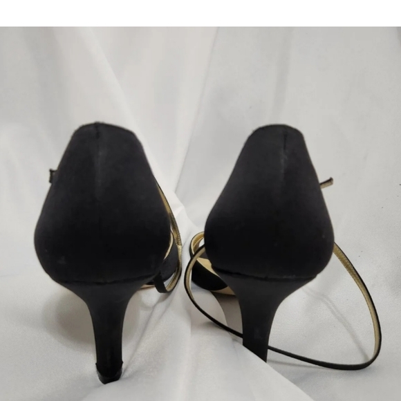 Enzo Angiolini‎ black gold two tone wrap around ankle and buckle. Size 9.5 - Picture 6 of 12